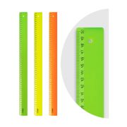 Линейка пластиковая 50 см, СТАММ «Neon», непрозрачная, неоновая, ассорти, ЛН93