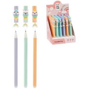 Ручка гелевая стираемая MESHU «Rainbow» синяя, 0,5мм, корпус ассорти