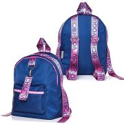 Рюкзак « Hatber » 33*25*16см Fashion Синий с фиолетовым 1 отделение, 1 карман внутри, 1 передний карман, лента-подвеска с карабином, блестящие длинные ленты с жаккардовым плетением, регулируемые лямки, полиэстер