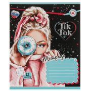 332487   Тетрадь, 12 листов, клетка, диз1, TIK TOK GIRL в кор.240шт