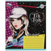 332430   Тетрадь, 24 листа, клетка, диз 2, TIK TOK GIRL в кор.160шт