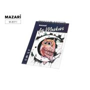 Блокнот (скетчбук) для работы маркерами, размер А5, 210*148 мм, 30 листов, пл.120г/м2,M-8371, M-837