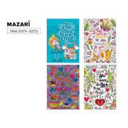 Блокнот 145х197 мм, 120 л., внутренний блок клетка+линейка+чистые листы, плотность бумаги 70 г., интегральная обложка, ассорти 4 дизайна (18370-18373)