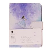 Блокнот  DANCING, 10,5 х 14,5 см,  128 листов, нелинованный цветной внутренний блок с рисунками, плотность бумаги 80г/м2,  4 дизайна в ассортименте, в термоусадочной плёнке