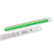 Линейка металлическая, 15 см, с дизайном, 6 цветов, ОПП- упаковка