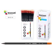 Карандаш чернографитный пластиковый DIVER, HB, с ластиком, корпус шестигранный, черный, картонная упаковка