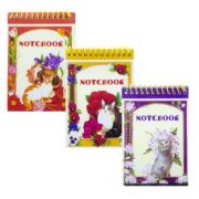 Блокнот «Кис-кис» на спир,8х12см,пл.обл,клет,48л,3асс BLВ_24