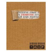 Геометрия.Тетрадь предметная «Style kraft» 48л. Скрепка. Клетка/Линия. Обл.: мелов. картон, твин лак