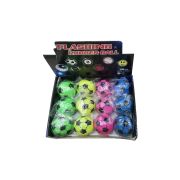 1toy мячик-прыгун ПВХ 5,5 см,  футбол, со светом, цвета в асс.