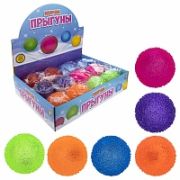 1toy мячик-прыгун ПВХ 6,5 см,  снежок, прозрачн, со светом, цвета в асс.