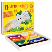 Пластилин Каляка-Маляка 10 цв. 150 г со стеком 3+