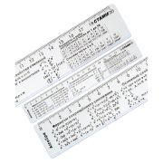 Линейка 20см СТАММ «Алгебра», со справочным материалом, пластиковая, прозрачная бесцветная