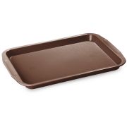 Поднос СТАММ, прямоугольный, 196*273мм, пластик, коричневый