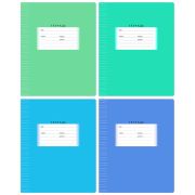 Тетрадь 12л., узкая линия BG «Школьная», ассорти, эконом