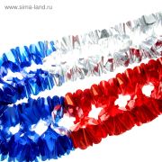 Растяжка цветок флаг РФ 23,5см, 2м 279392