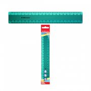 Линейка пластиковая ErichKrause® Ice Metallic, 20см, бирюзовый, во флоупаке