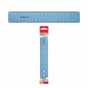 Линейка пластиковая ErichKrause® Glitter, 20см, голубой , во флоупаке