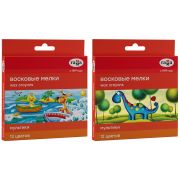 Мелки восковые 12цв Гамма Мультики