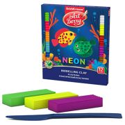 Пластилин Artberry 12цв, 216г с алоэ вера Neon, со стеком