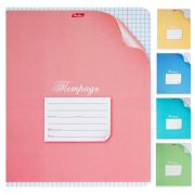 Тетрадь А5  12л « Hatber » клетка С уголком, офсет, на скобе, обложка - мелованный картон, скругленные углы