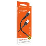 Кабель Borofone BX51 USB (m)-Lightning (m) 1.0м 2.0A силикон черный в коробке