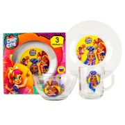 Cave club  Набор стеклянной посуды ( кружка, тарелка и салатник). Умка