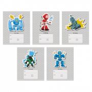 Тетрадь А5 18л. Скрепка. Линия.Роботы