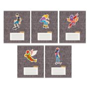 Тетрадь А5 24л. Скрепка. Клетка. Street style