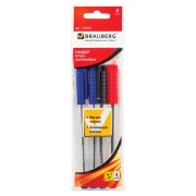Набор шариковых ручек  BRAUBERG 4шт. «FIash» 0,7мм 141035
