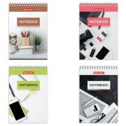 Блокнот МАЛЫЙ ФОРМАТ (97х145 мм) А6, 40 л., гребень, картон, клетка, BRAUBERG, «Идеальный офис», 129823