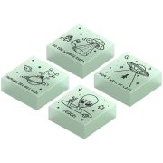 Ластик Berlingo «Aliens», прямоугольный, 28*28*12мм, флуоресцентный