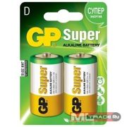 Батарейка GP Super D (LR20)  Supercell 13A алкалиновая ВС2  GP 13F-2CR2