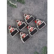 Набор новогодних деревянных прищепок Снеговик 3,5 см 6 шт НУ-5338