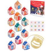 Адвент- календарь, набор складных коробок «Новогодние домики» (12 шт.) КНГ-7004