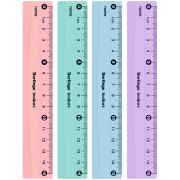 Линейка 15см Berlingo «Instinct», пластиковая, ассорти, европод. PR_40015