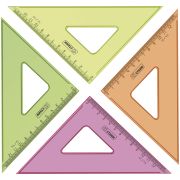 Треугольник 45*12см пластик Стамм, прозрачн, неон, ТК44