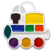 Краски акварельные ЛУЧ «КРОХА» 9 цв. «Паровозик» фигурные медовые 11С683-08