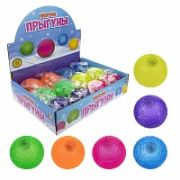 1toy мячик-прыгун со светом 6,5 см, рефленый, д/б 12 шт.