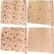 Бумага упаковочная крафт 100*70см в ассортим.