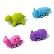 Ластик Yalong «МобиЖивотные», синтетический каучук, фигурный, ассорти, с колесиками, 50*30*20 мм, картонная упаковка
