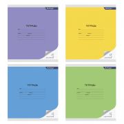 Тетрадь 18л., клетка, Alingar, скрепка, блок офсет, мелованный картон, «Mix Bright»