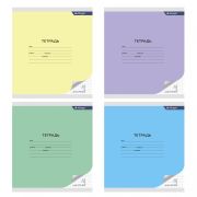 Тетрадь 18л., клетка, Alingar, скрепка, блок офсет, мелованный картон, «Mix Pastel»