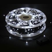 Гирлянда  50 метров бобина LED NEW,черный шнур,белый свет