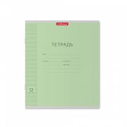 Тетрадь школьная ученическая ErichKrause® Классика Visio зеленая, 12 листов, частая косая линейка (в плёнке по 10 шт.)