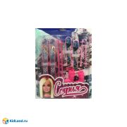 336898  Две пары лыж, две пары палок, ботинки для Софии и анечки, блистер КАРАПУЗ