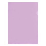 Папка-уголок OfficeSpace А4, 100мкм, пластик, прозрачная фиолетовая