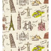 Бумага глянцевая 70гр/м2, 100см х 70см, Optima, Время путешествовать (1 )лист.