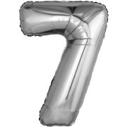 Шар Цифра 7 32' / Серебро / инд.упаковка