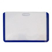 Бейдж горизонтальный без шнура, 65*100мм, синяя вставка, пластик 2105-1 J.Otten