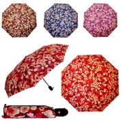 Зонт «Цветы», полуавтомат, 3 сложения, 4 вида, d-95см, ассорти F1-10622-55В59